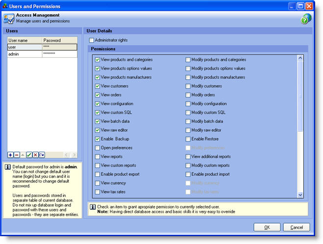 Access Management Tool - Store Manager for osCommerce