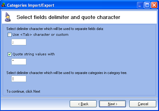osCommerce Importing Categories